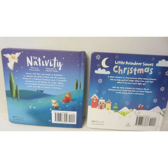 NEW CHRISTMAS BOARD BOOKS: THE NATIVITY & LITTLE REINDEER SAVES CHRISTMAS - Picture 2 of 4